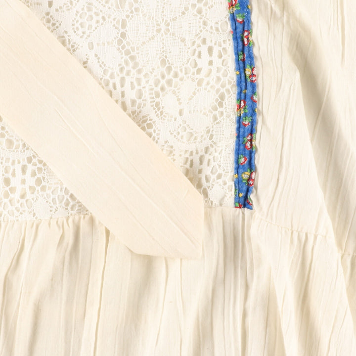 70'S JCPenney maxi length short sleeve flare dress women's L vintage /evb005095