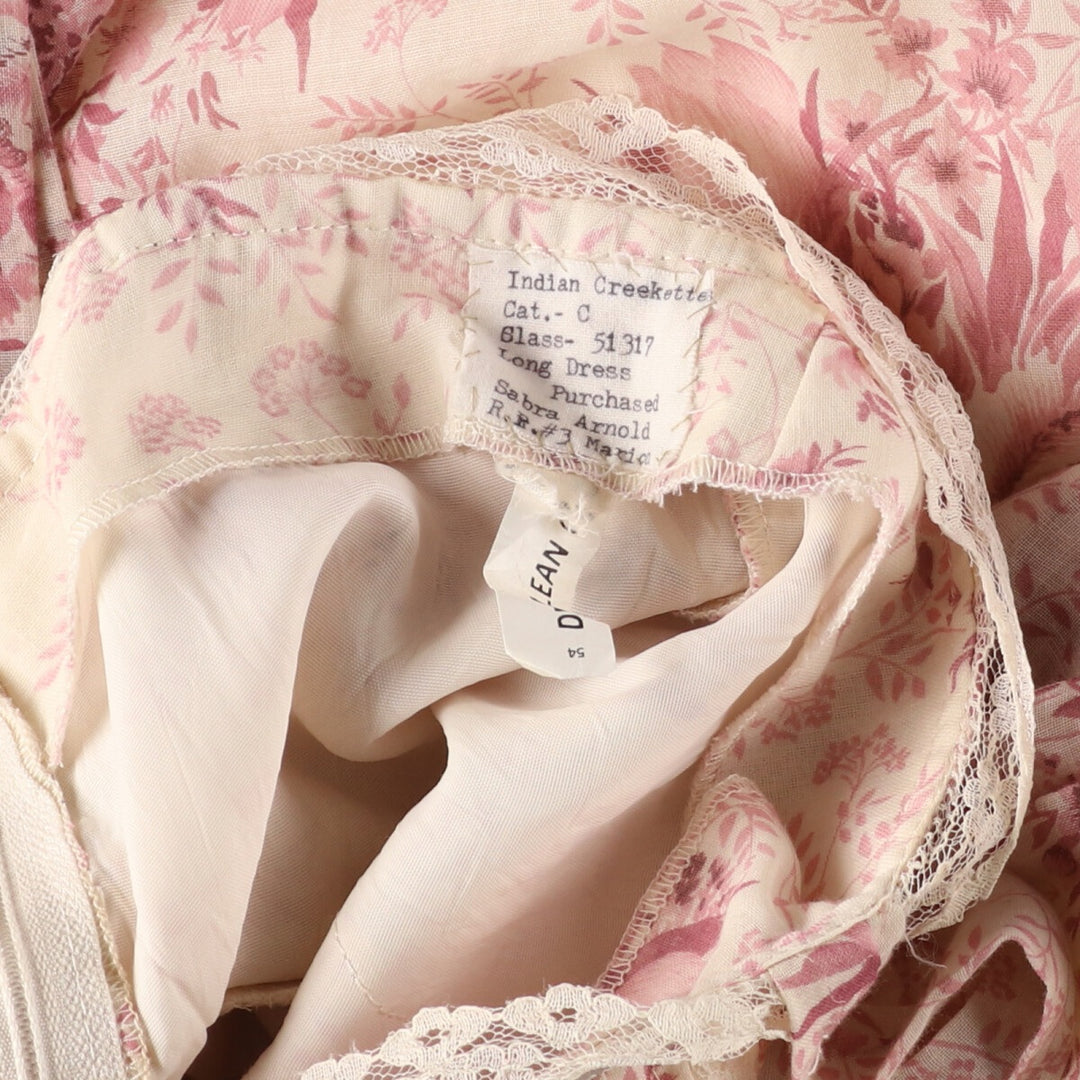 70'S UNKNOWN floral print maxi length camisole dress, women's M, vintage /evb005097