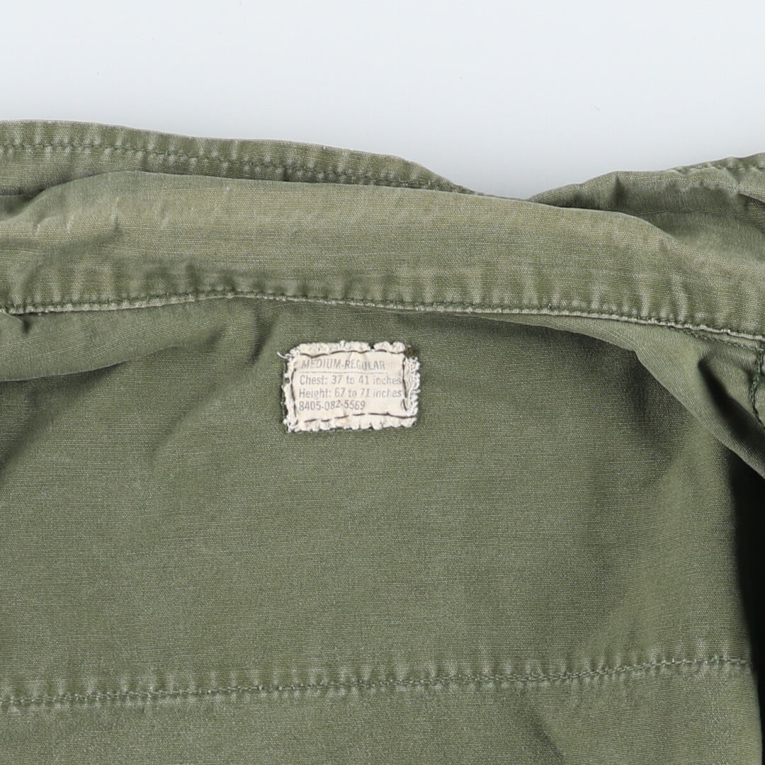 60'S US Military Jungle Fatigue 5th Military Combat Jacket Made in USA MEDIUM-REGULAR Men's M equivalent /evb005154