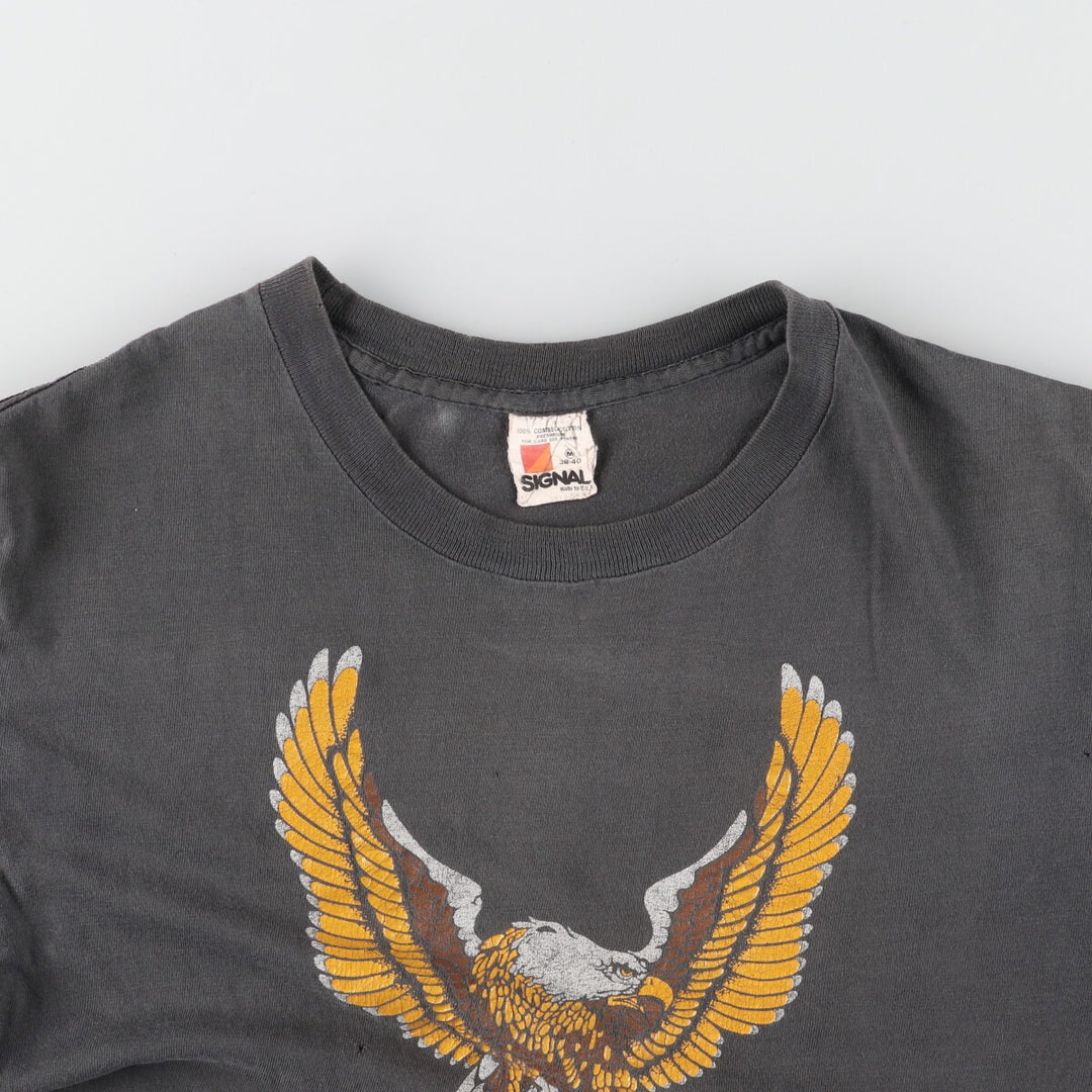 80'S Harley Davidson SIGNAL Eagle Pattern Motorcycle Bike T-shirt Made in USA Men's M Vintage /evb005232