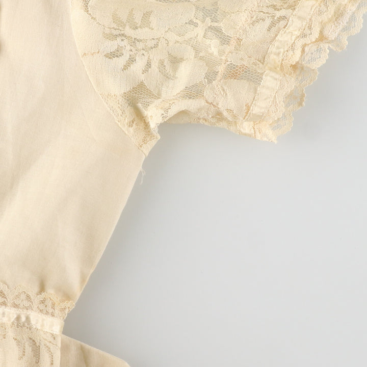 70'S UNKNOWN Maxi length short sleeve flare dress for women M /evb005384