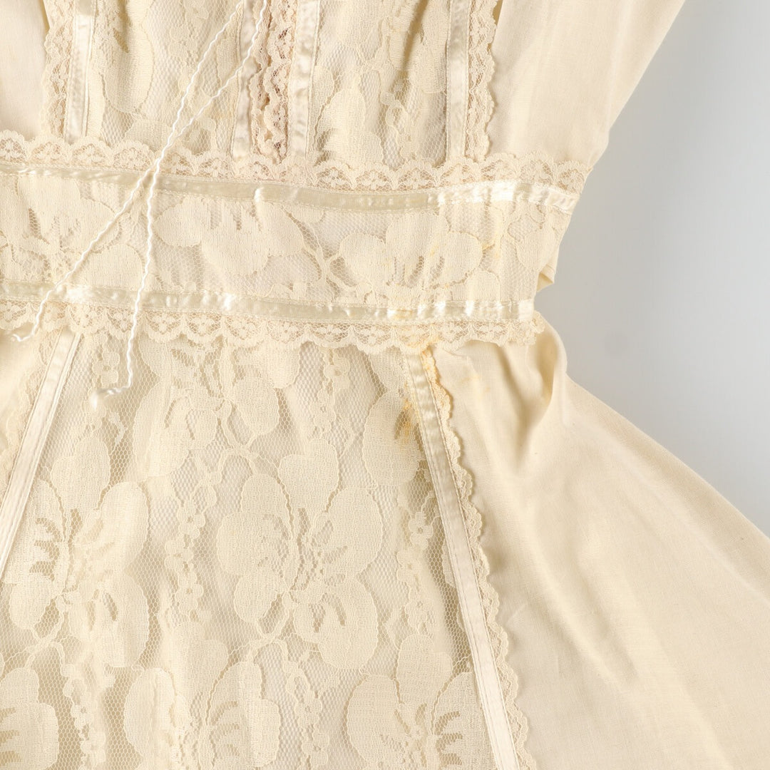 70'S UNKNOWN Maxi length short sleeve flare dress for women M /evb005384