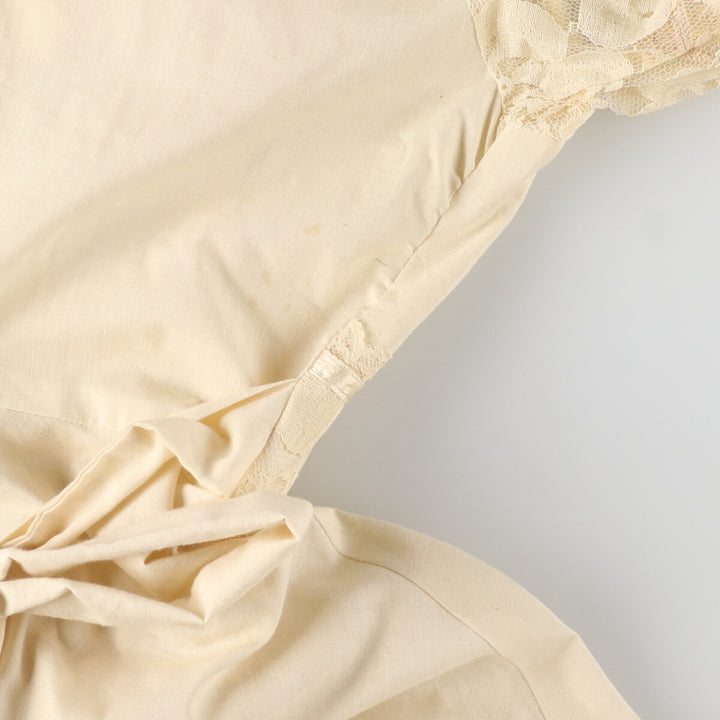 70'S UNKNOWN Maxi length short sleeve flare dress for women M /evb005384