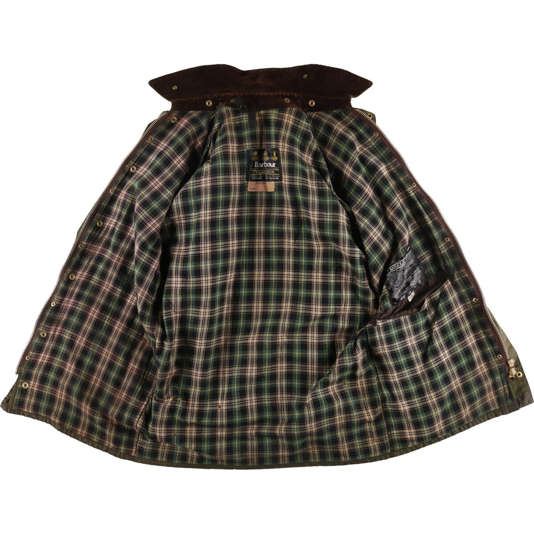80s-90'S Barbour Game Fair Old 3 Warrant Waxed Cotton Oiled Jacket Made in England 38in Men's M equivalent /evb005411