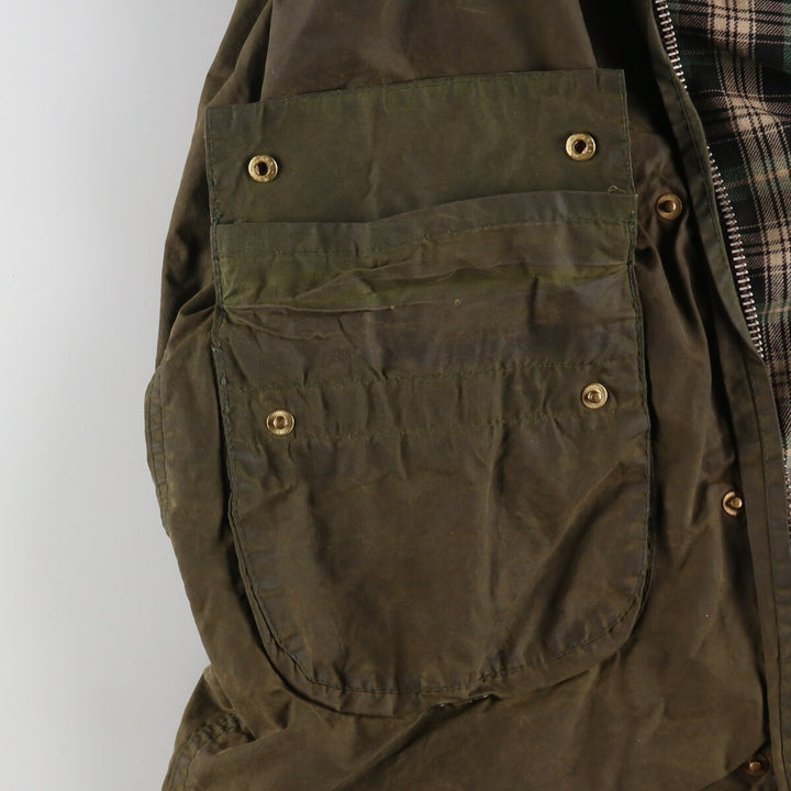 80s-90'S Barbour Game Fair Old 3 Warrant Waxed Cotton Oiled Jacket Made in England 38in Men's M equivalent /evb005411