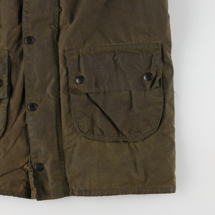 80s-90'S Barbour Game Fair Old 3 Warrant Waxed Cotton Oiled Jacket Made in England 38in Men's M equivalent /evb005411
