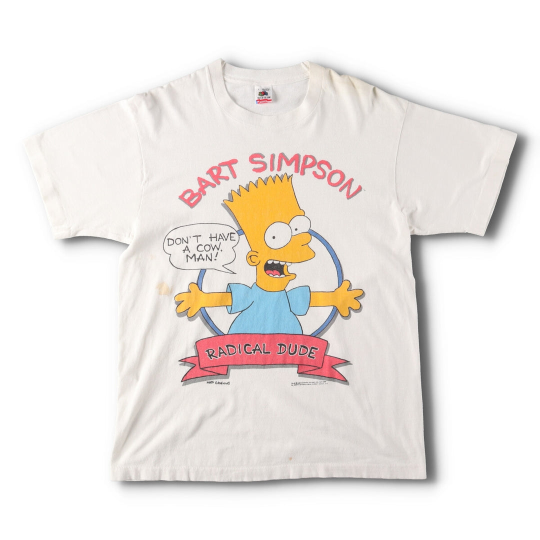 90'S Fruit of the Loom THE SIMPSONS Character Print T-Shirt Made in USA Men's L Vintage /evb005529