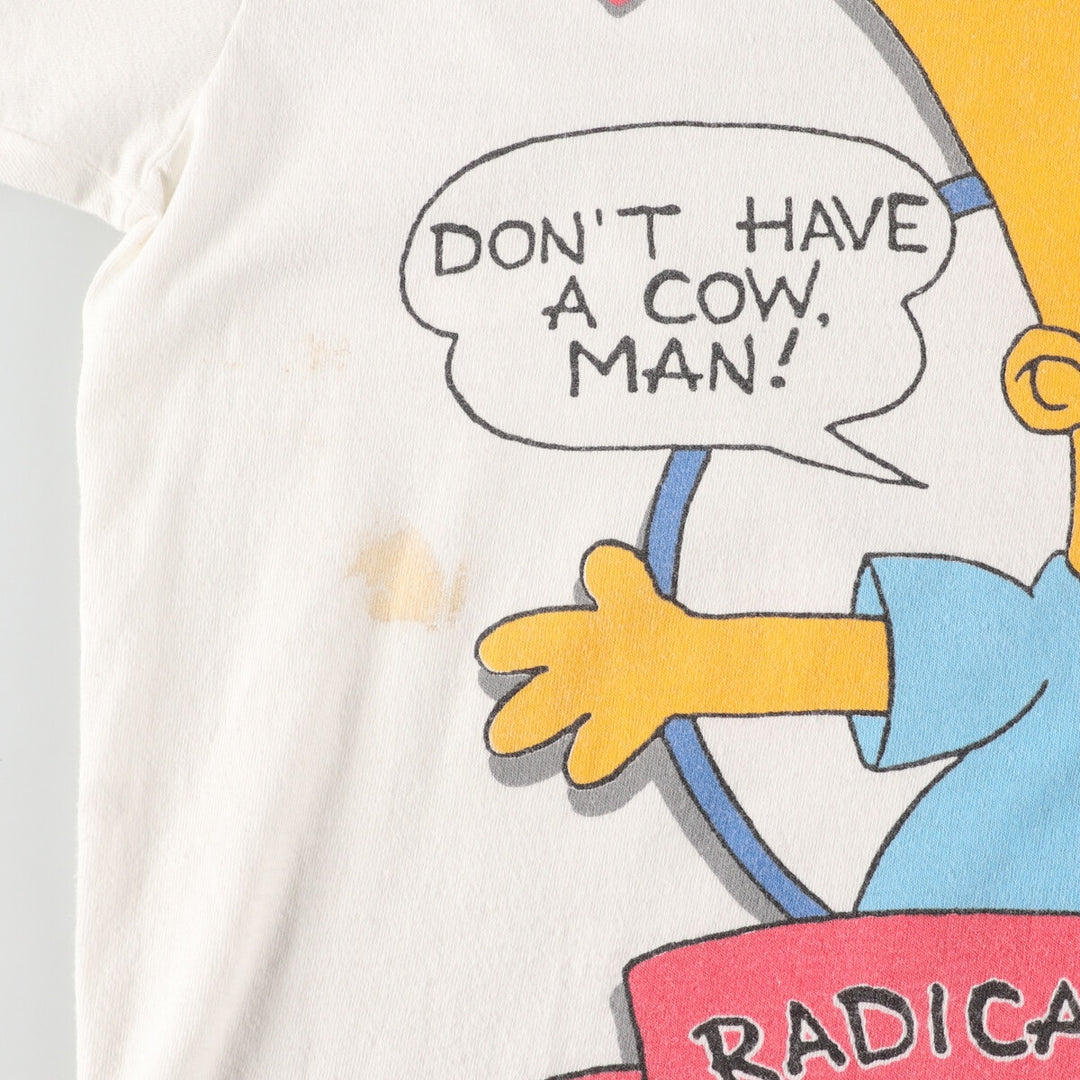 90'S Fruit of the Loom THE SIMPSONS Character Print T-Shirt Made in USA Men's L Vintage /evb005529