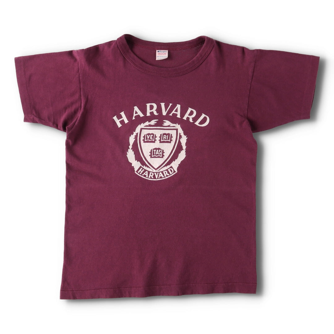 80'S Champion Tricot Tag HARVARD Harvard University College T-shirt Made in USA Men's M Vintage /evb005570