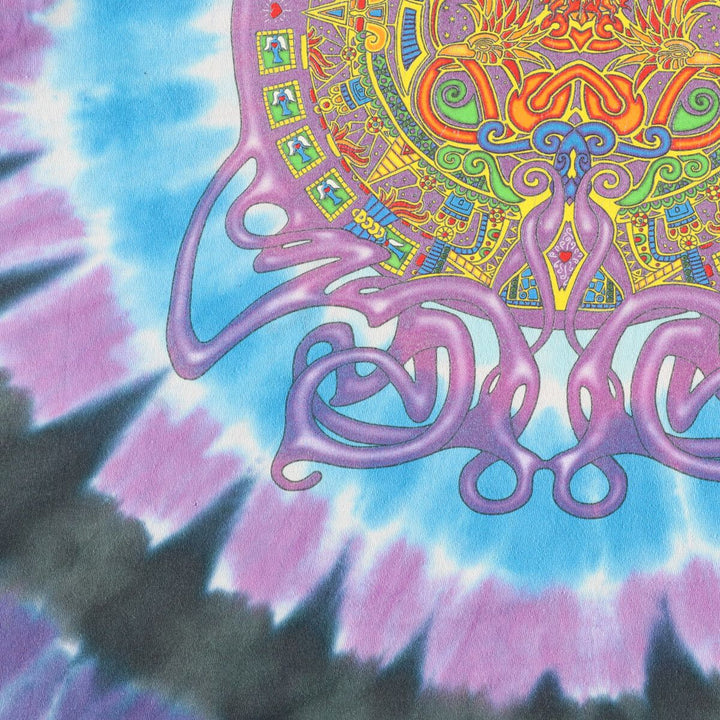 90'S Liquid Blue Santana Tie-dye Pattern Band T-shirt, Band Tee, Men's XL, Vintage /evb005577