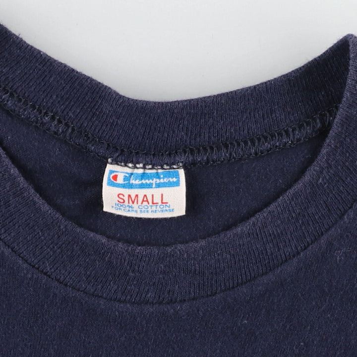 70'S Champion Lands' End Bar Tag Double Name Logo T-Shirt Made in USA Women's S Vintage /evb005592