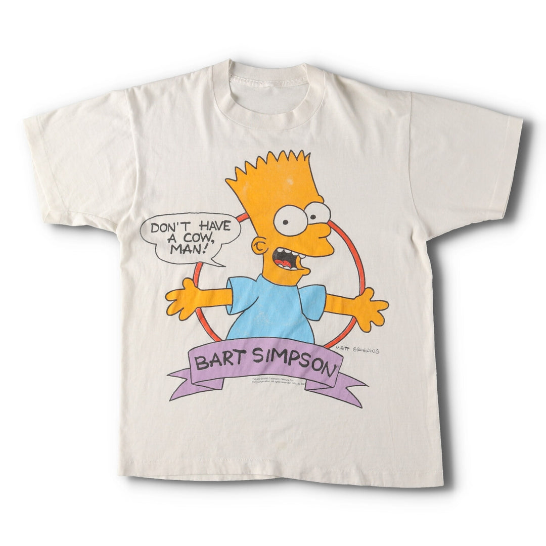 90'S THE SIMPSONS Bart Character Print T-Shirt Men's L Vintage /evb005593