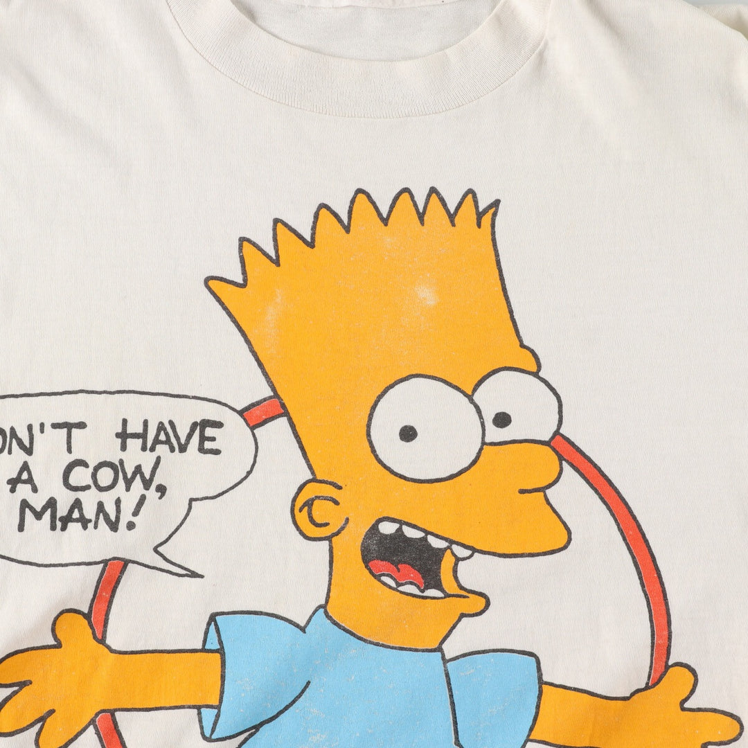 90'S THE SIMPSONS Bart Character Print T-Shirt Men's L Vintage /evb005593