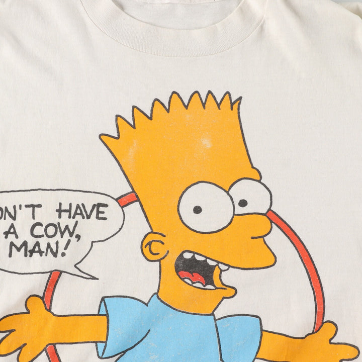 90'S THE SIMPSONS Bart Character Print T-Shirt Men's L Vintage /evb005593