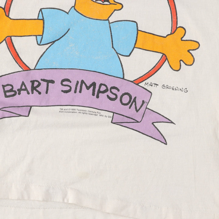 90'S THE SIMPSONS Bart Character Print T-Shirt Men's L Vintage /evb005593