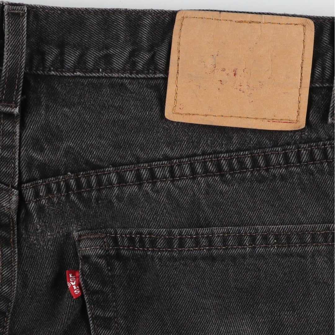 90'S Levi's 505 REGULAR FIT STRAIGHT LEG Black Denim Tapered Denim Pants Made in USA Men's W38 Vintage /evb005601