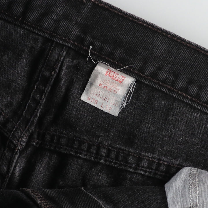 90'S Levi's 505 REGULAR FIT STRAIGHT LEG Black Denim Tapered Denim Pants Made in USA Men's W38 Vintage /evb005601