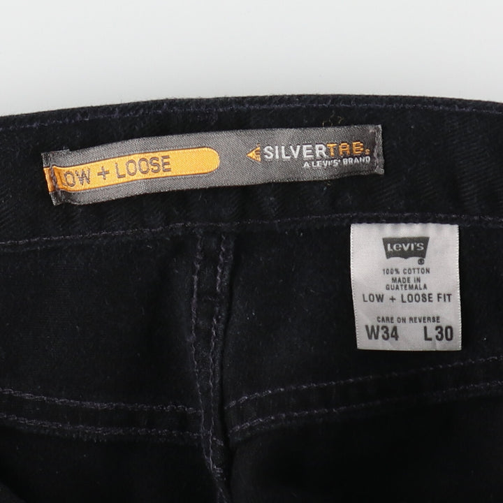 Levi's SILVER TAB LOW+LOOSE Black Denim Straight Denim Pants Men's W35 equivalent /evb005684