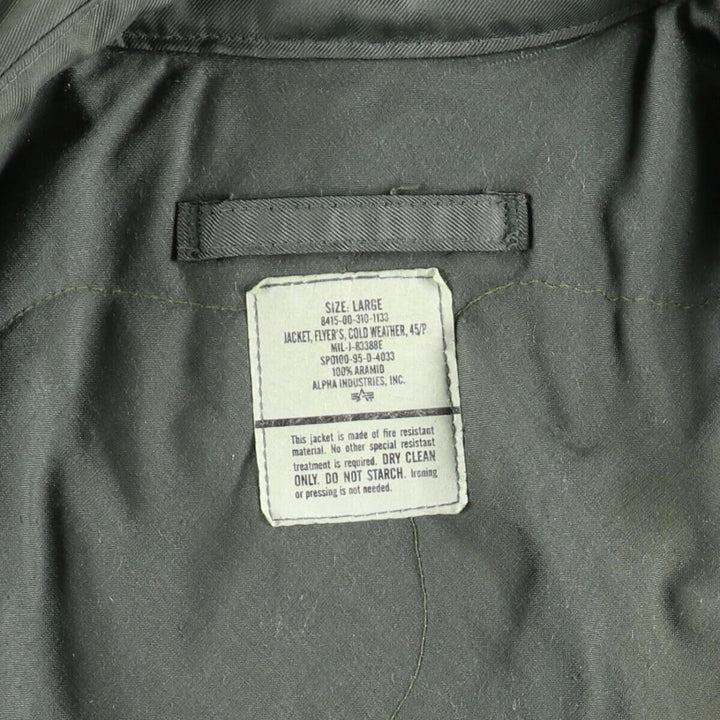 90's US military actual product CWU-45 Aramid Khaki type sage green Vintage Second Hand