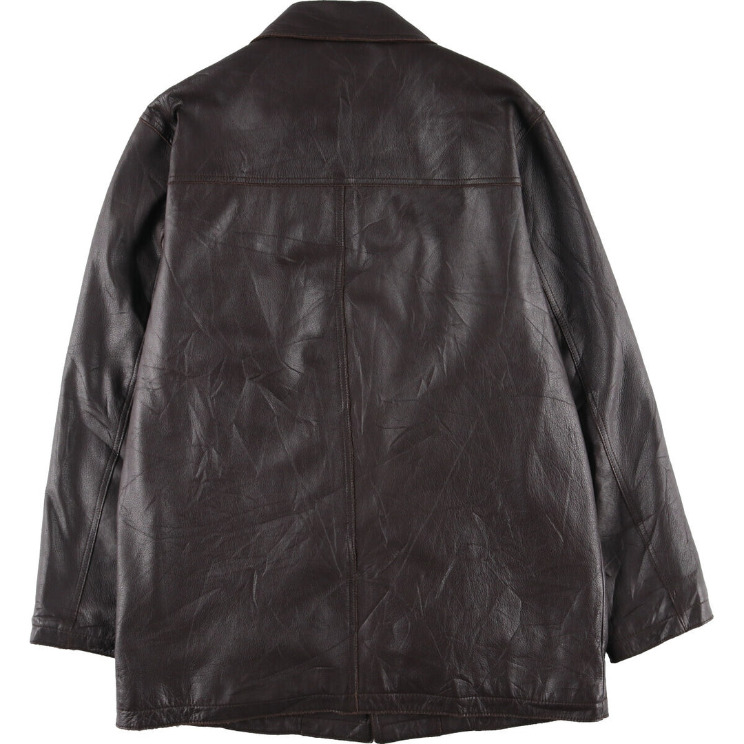 Eddie Bauer Leather Car Coat Men's L /evb005698