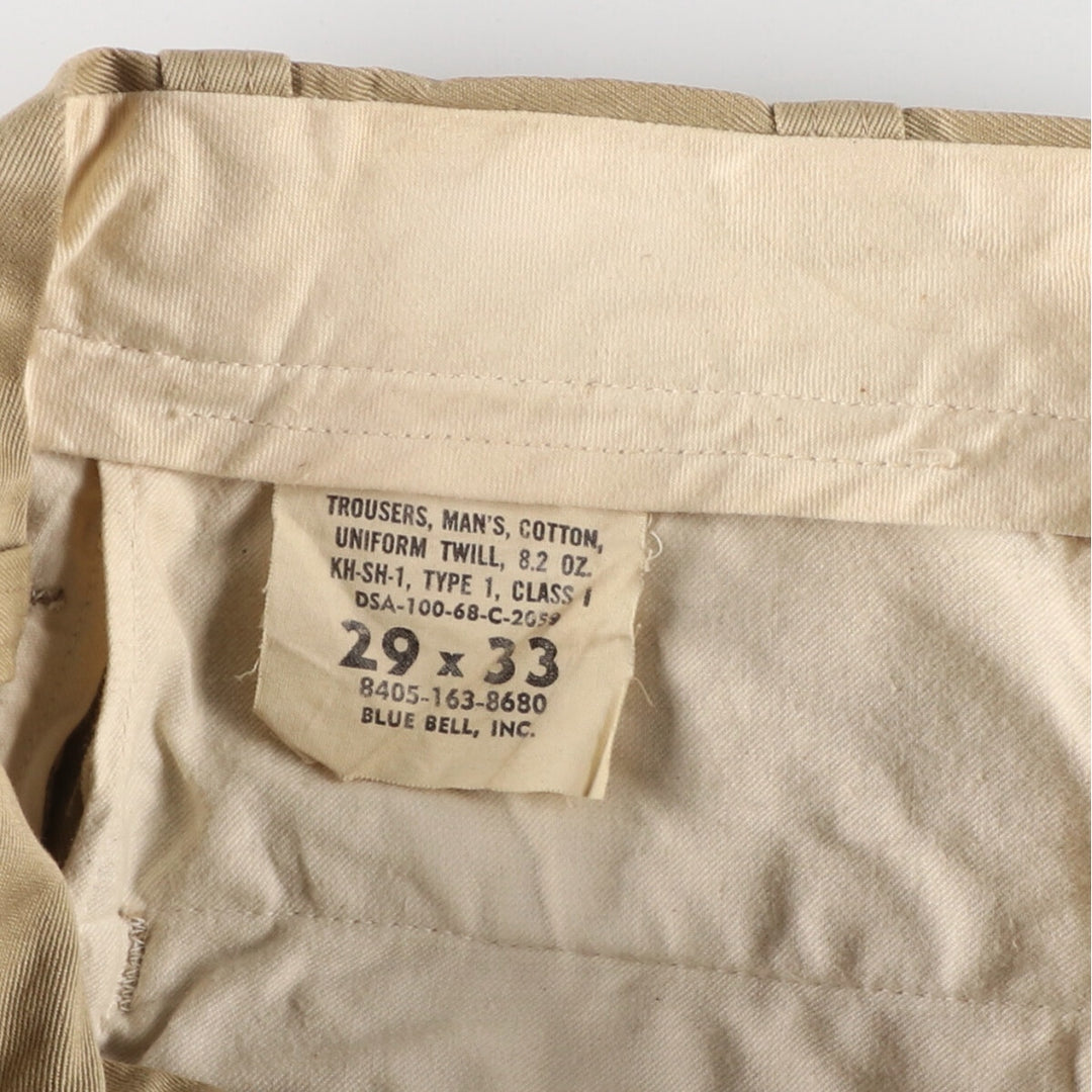 1960'S US military genuine military chino pants made in USA size 29x33 equivalent to men's w29 vintage /evb005719