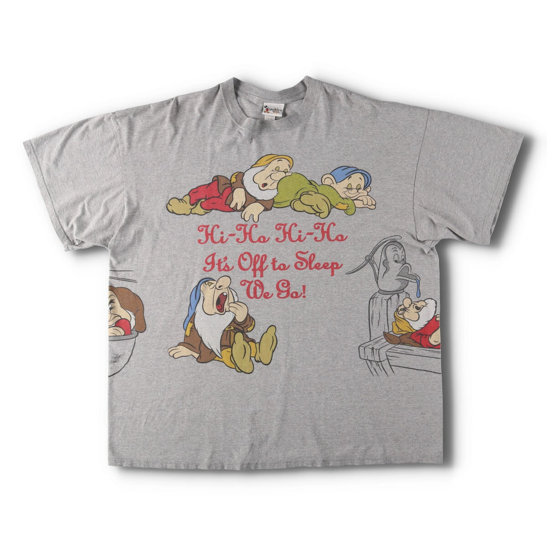 Big size 90'S WALT DISNEY WORLD Snow White Seven Dwarfs character print T-shirt made in USA men's XXXL vintage /evb005731