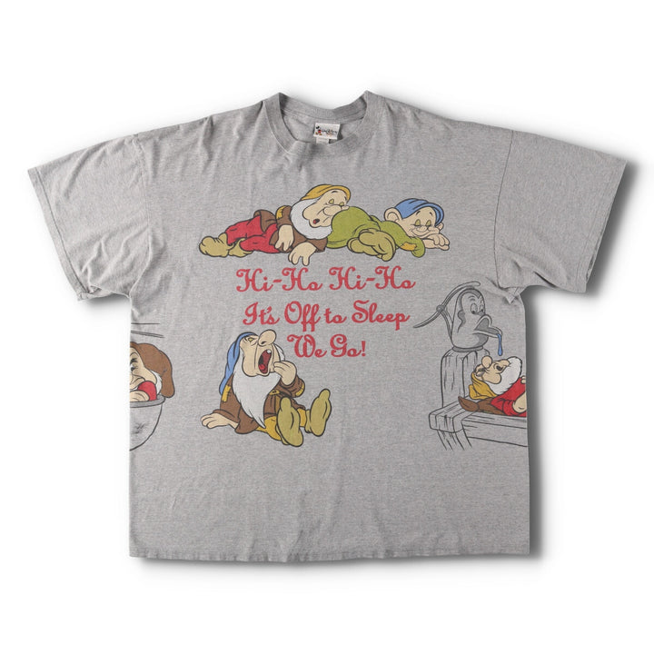 Big size 90'S WALT DISNEY WORLD Snow White Seven Dwarfs character print T-shirt made in USA men's XXXL vintage /evb005731