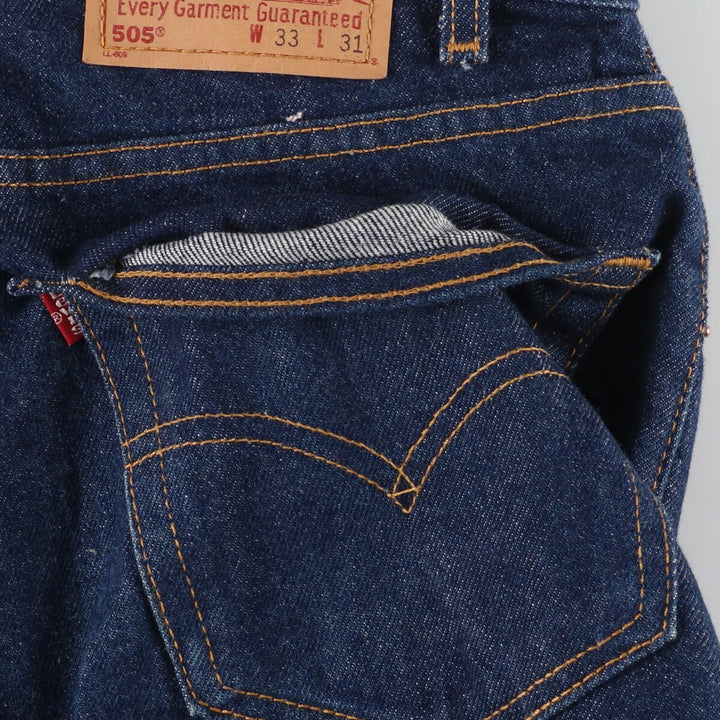 Good condition 00'S Levi's 505 REGULAR FIT STRAIGHT LEG tapered denim pants for men w34 /evb005733