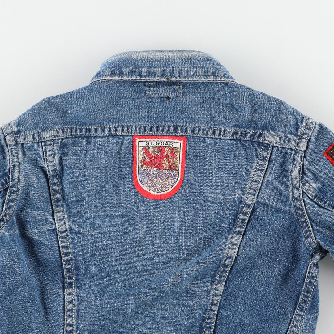 ~50'S Lee Riders Center Red Tag Denim Jacket G-Jean Made in USA BOYS 8 Kids Vintage /evb005747