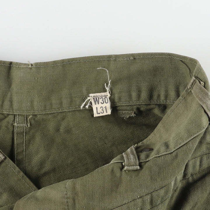 1940'S US Army genuine M-43 HBT herringbone twill remake military pants made in USA W30L31 women's L (w28) /evb005875