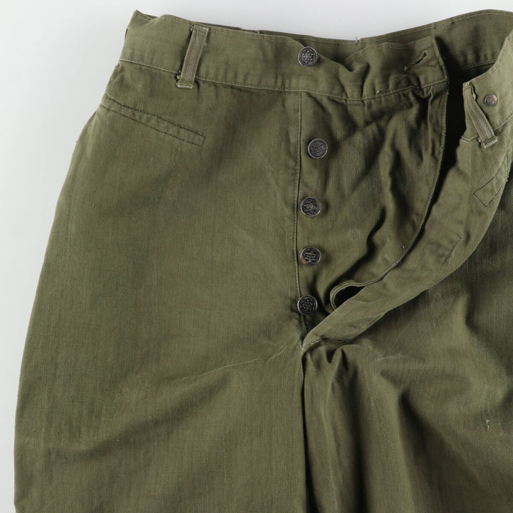 1940'S US Army genuine M-43 HBT herringbone twill remake military pants made in USA W30L31 women's L (w28) /evb005875