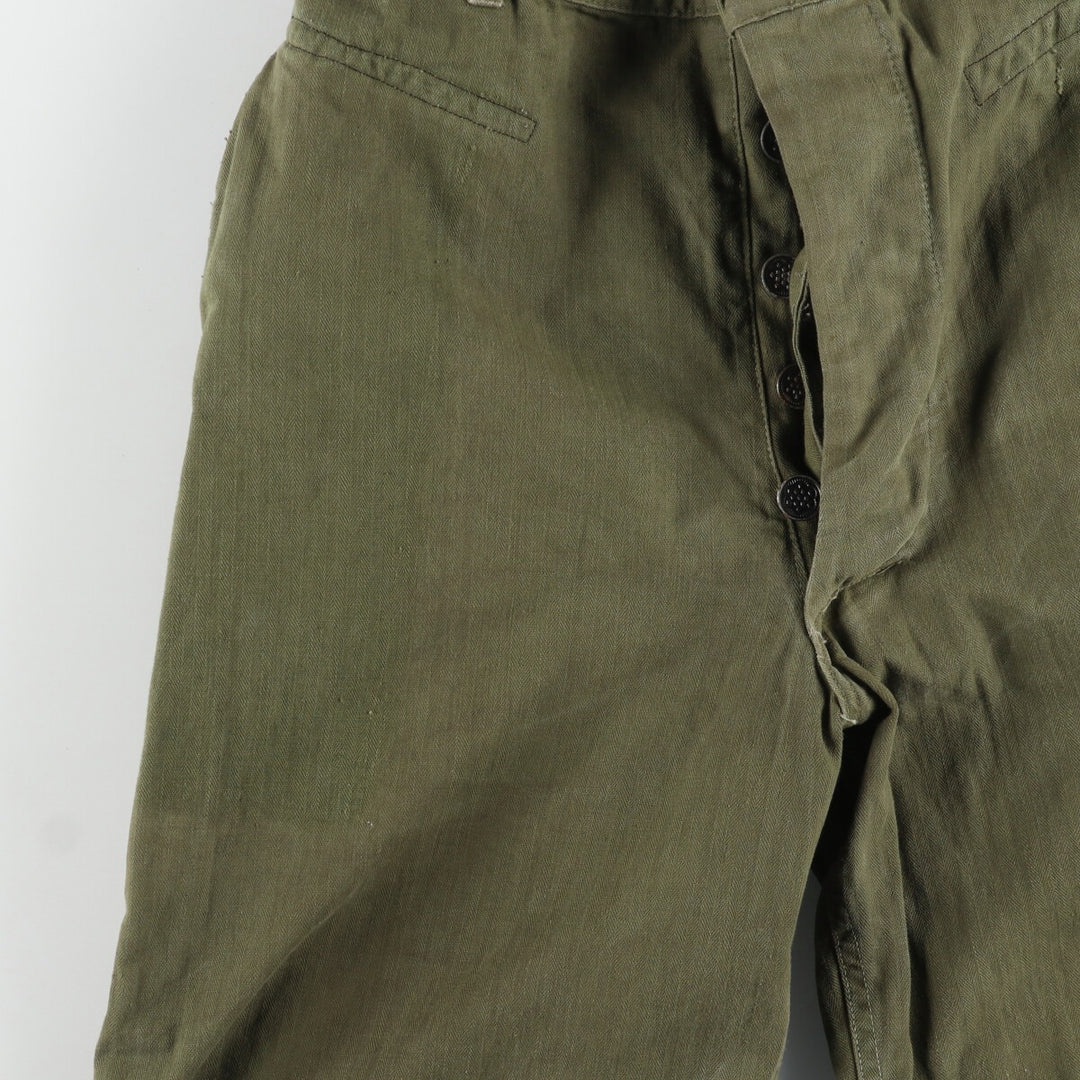 1940'S US Army genuine M-43 HBT herringbone twill remake military pants made in USA W30L31 women's L (w28) /evb005875