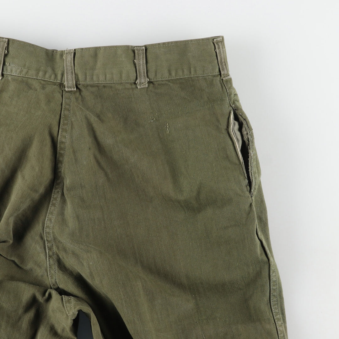 1940'S US Army genuine M-43 HBT herringbone twill remake military pants made in USA W30L31 women's L (w28) /evb005875