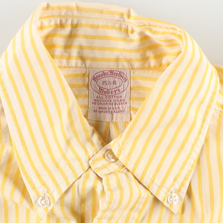 ~70'S Brooks Brothers MAKERS Long Sleeve Button Down Striped Shirt Made in USA Men's M Vintage /evb005900