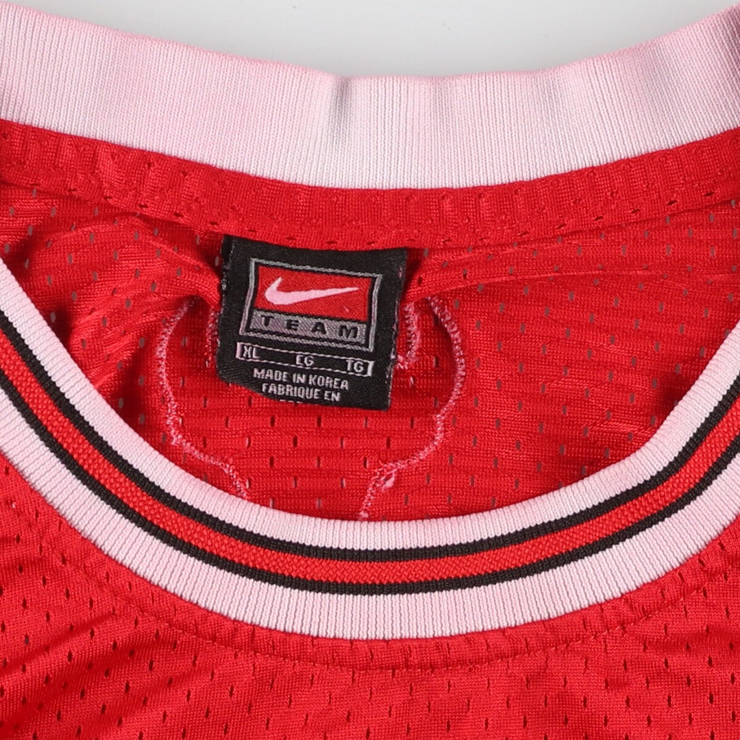 90s~00'S Nike TEAM NBA Chicago Bulls Jordan Game Shirt Replica Uniform Men's XL Vintage /evb005944