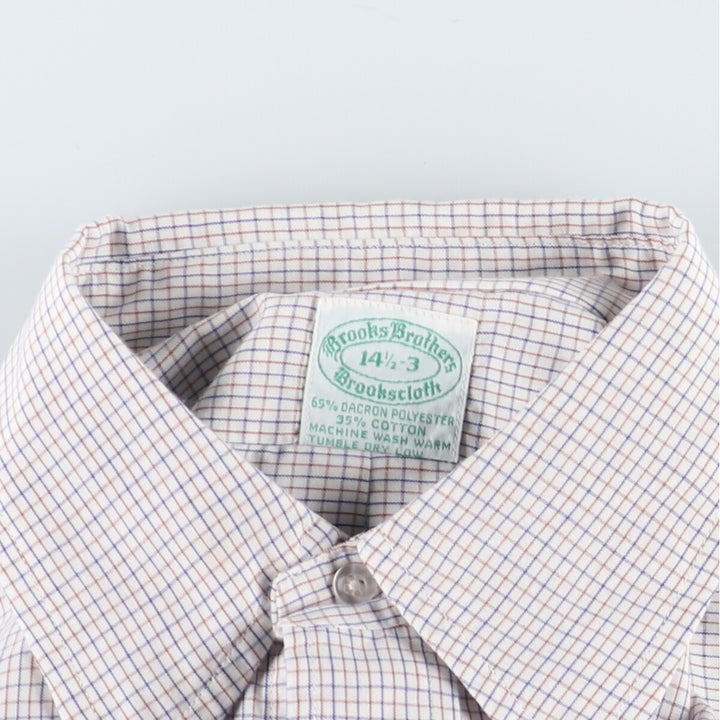 60'S Brooks Brothers 6-button long sleeve button-down check shirt, men's size S, vintage /evb005967