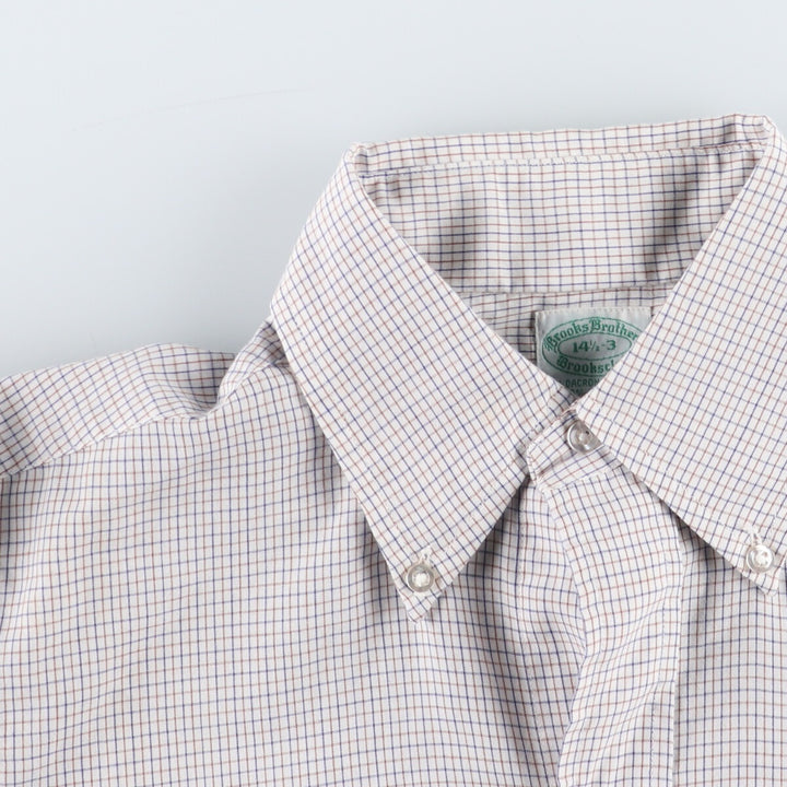 60'S Brooks Brothers 6-button long sleeve button-down check shirt, men's size S, vintage /evb005967