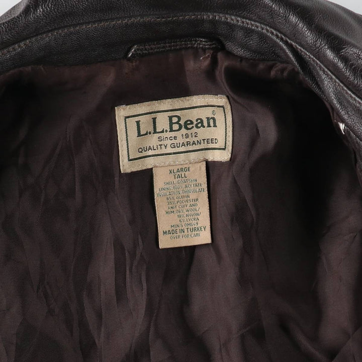 LLBean A-2 Type Leather Flight Jacket Men's XL Size /evb005972