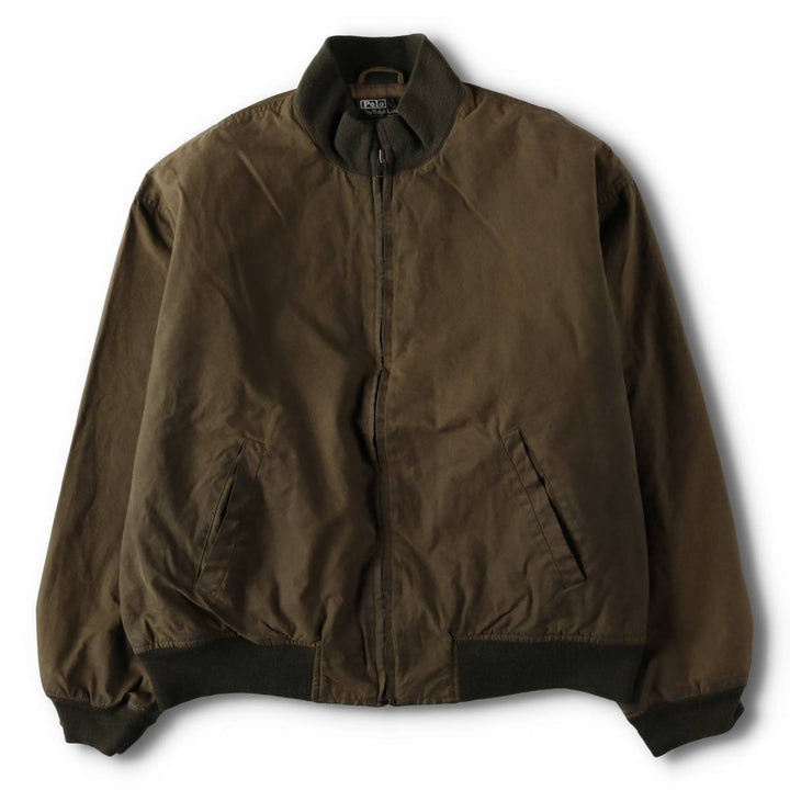 POLO by Ralph Lauren Tanker Jacket, Waxed Cotton, Oiled, Men's Size L cotton brown type Vintage Second Hand
