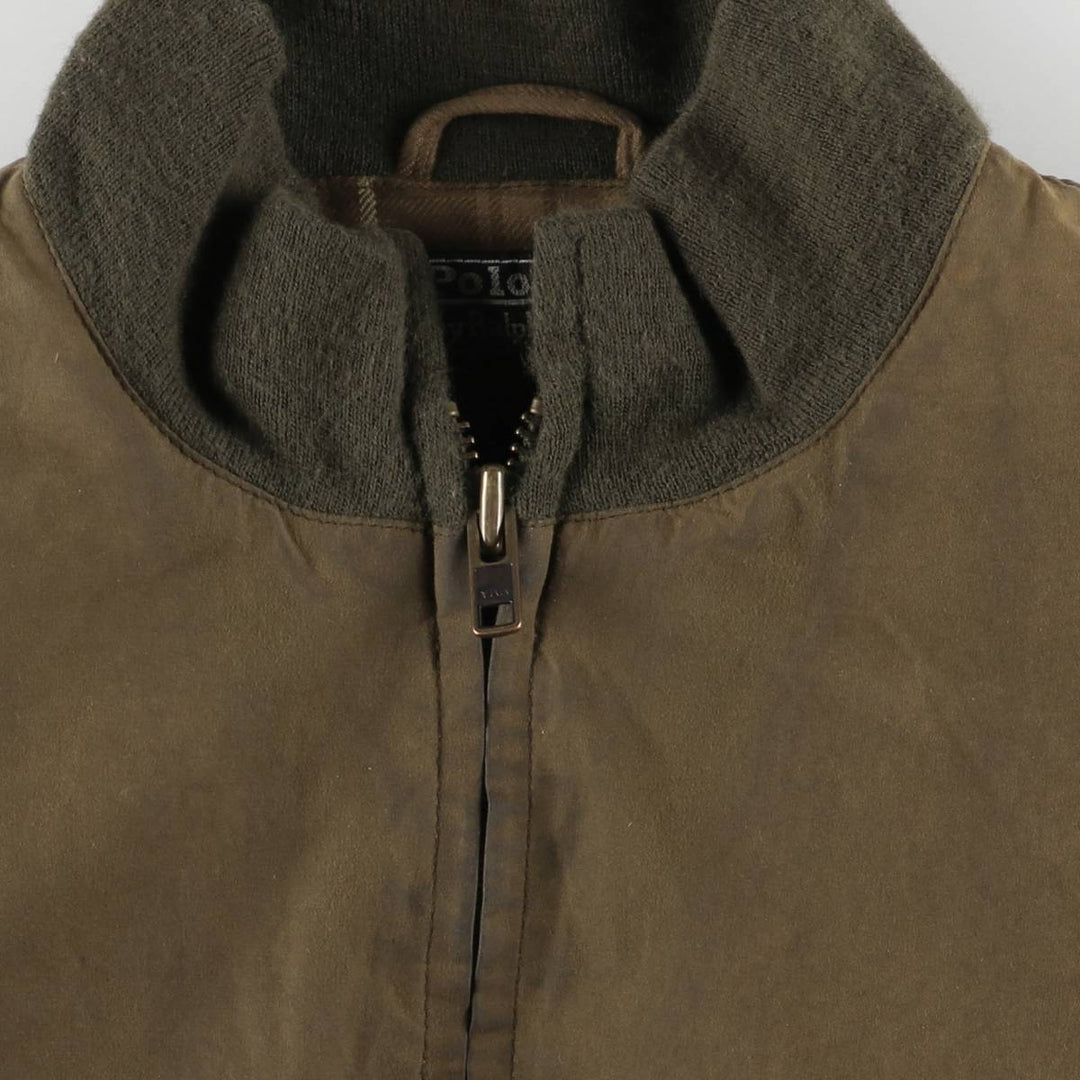 POLO by Ralph Lauren Tanker Jacket, Waxed Cotton, Oiled, Men's Size L cotton brown type Vintage Second Hand