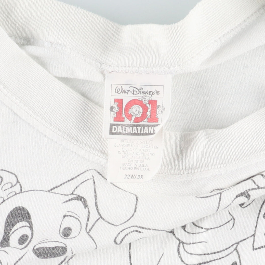 90'S Walt Disney 101 Dalmatians all-over character print T-shirt made in USA men's XXL short sleeve vintage /evb005980