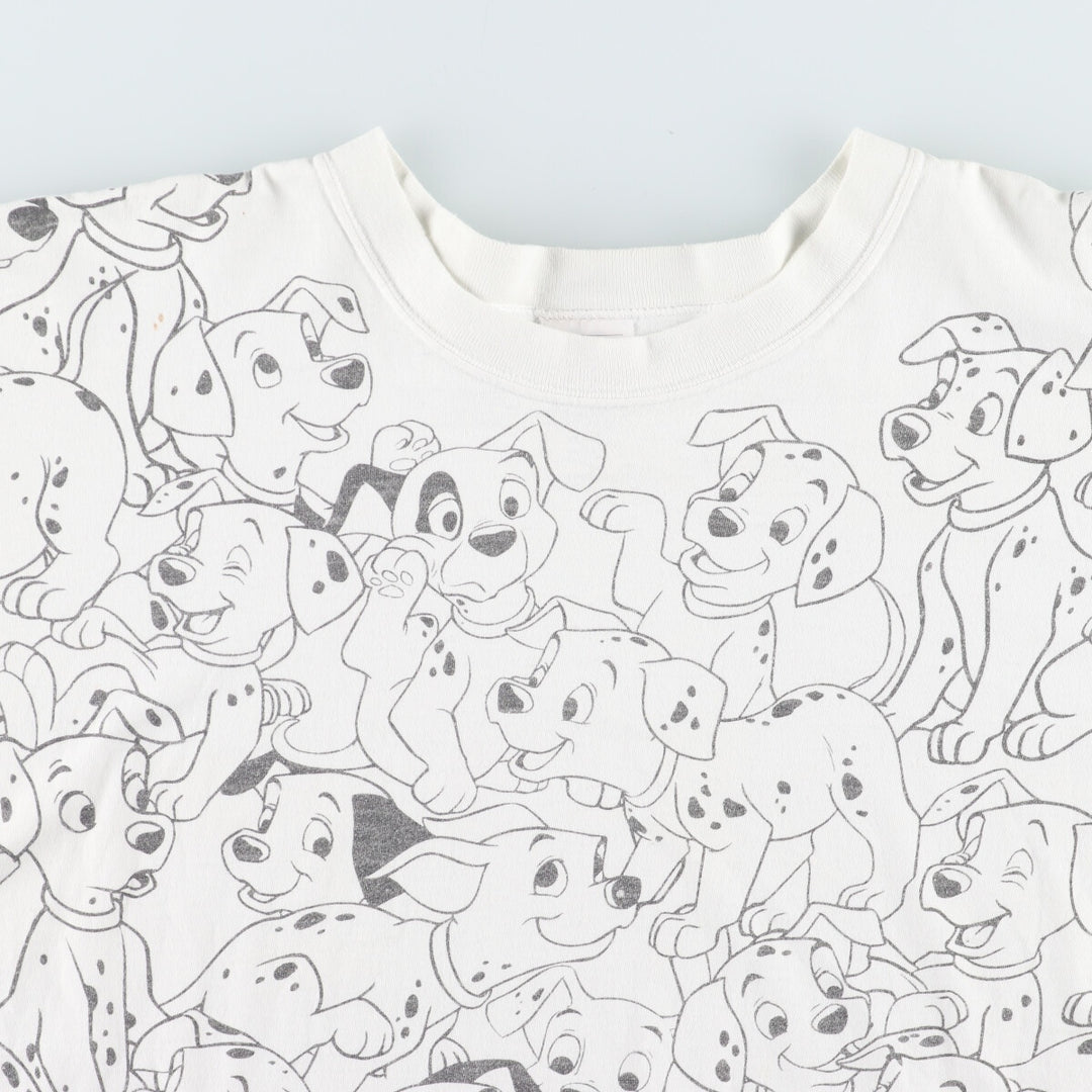 90'S Walt Disney 101 Dalmatians all-over character print T-shirt made in USA men's XXL short sleeve vintage /evb005980
