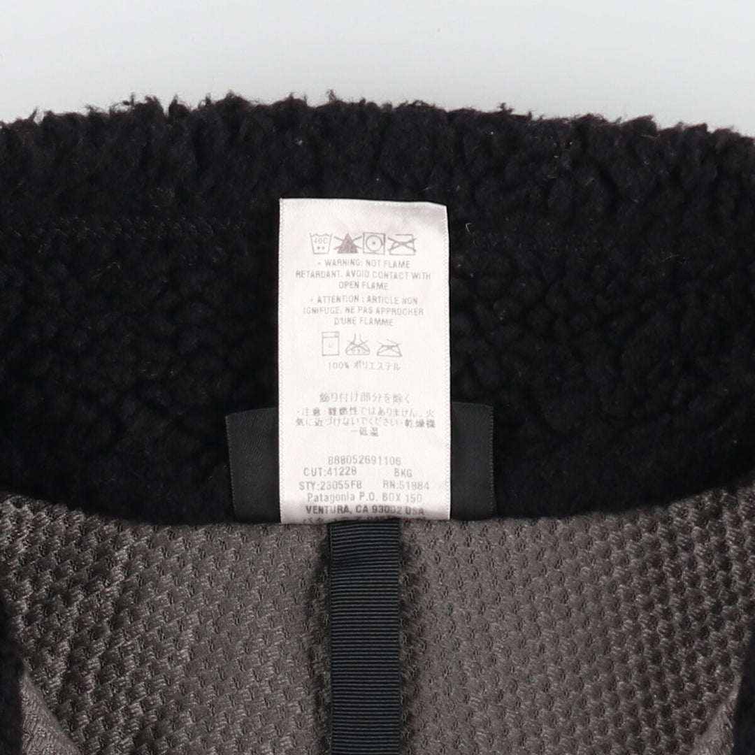 2000'S Patagonia Classic Retro-X Fleece Jacket (23055F8), Men's Size Medium polyester black type Vintage Second Hand