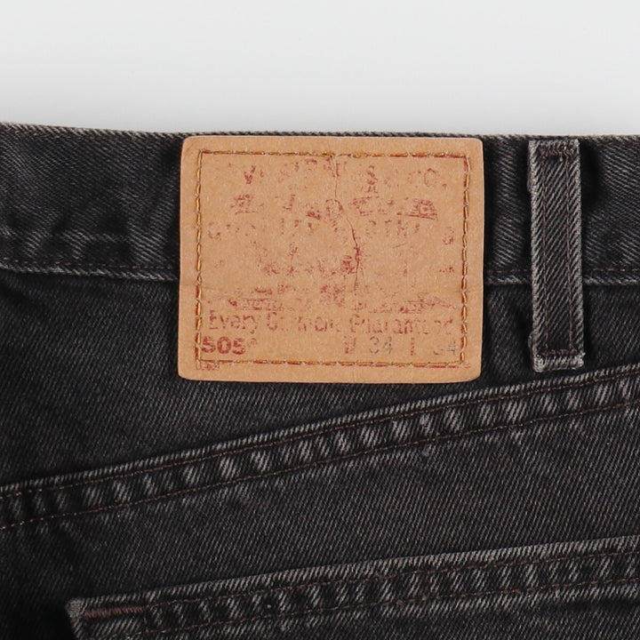 ~00'S Levi's 505 black denim tapered denim pants for men, size W34 /evb006088