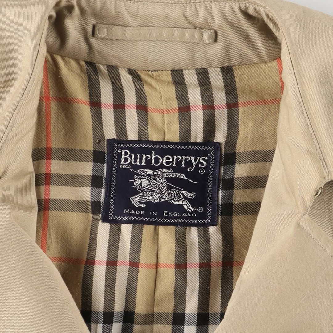 80s-90'S Burberry trench coat, made in England, women's size L cotton Beige type Vintage Second Hand
