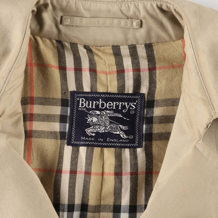 80s-90'S Burberry trench coat, made in England, women's size L cotton Beige type Vintage Second Hand