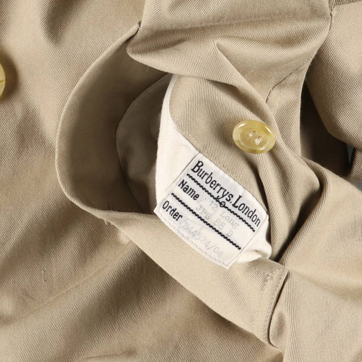 80s-90'S Burberry trench coat, made in England, women's size L cotton Beige type Vintage Second Hand