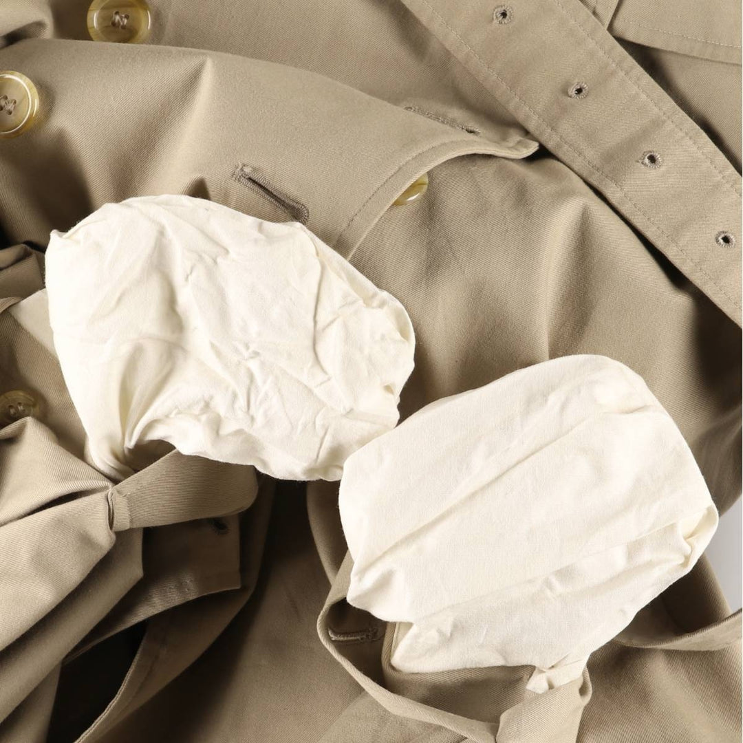 80s-90'S Burberry trench coat, made in England, women's size L cotton Beige type Vintage Second Hand