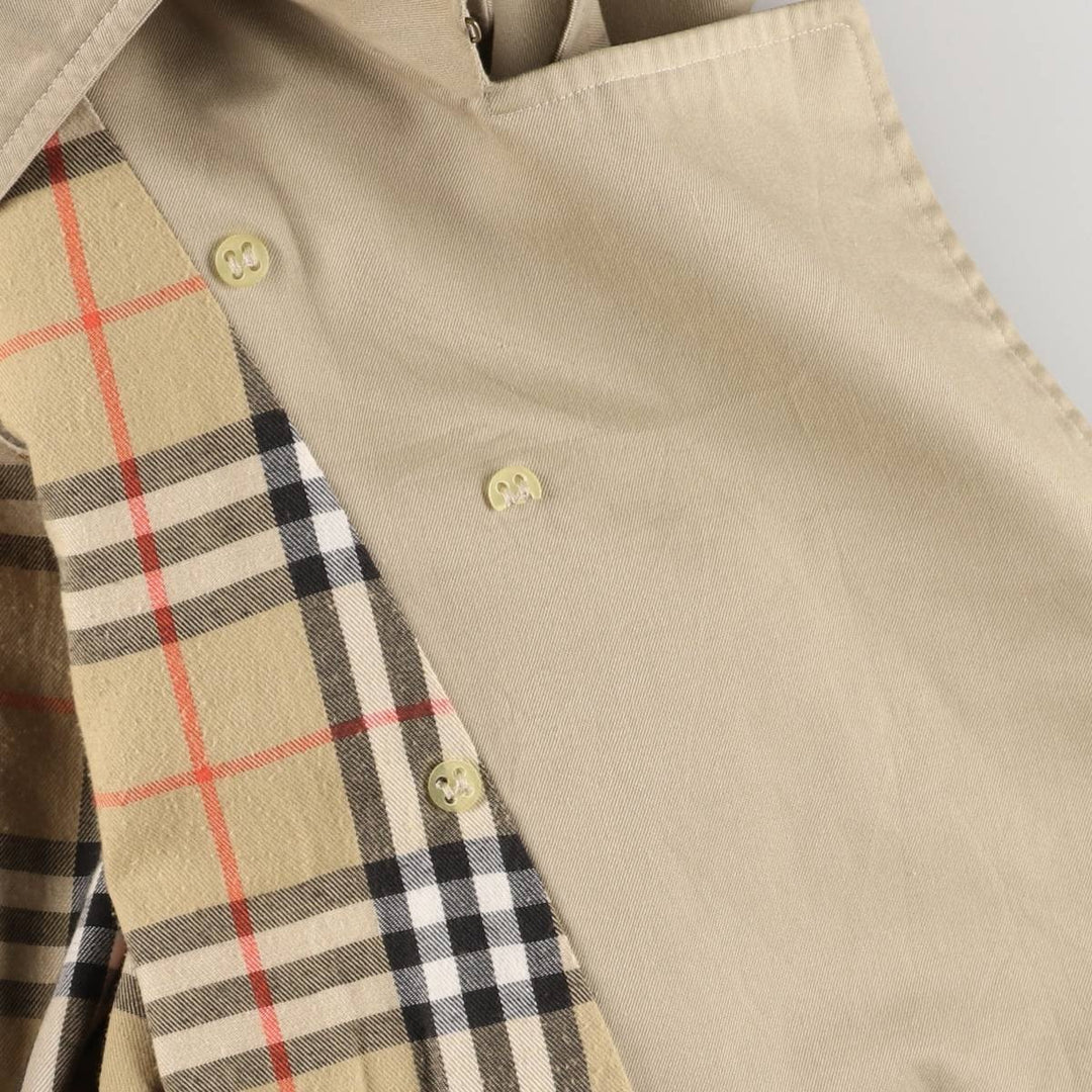 80s-90'S Burberry trench coat, made in England, women's size L cotton Beige type Vintage Second Hand