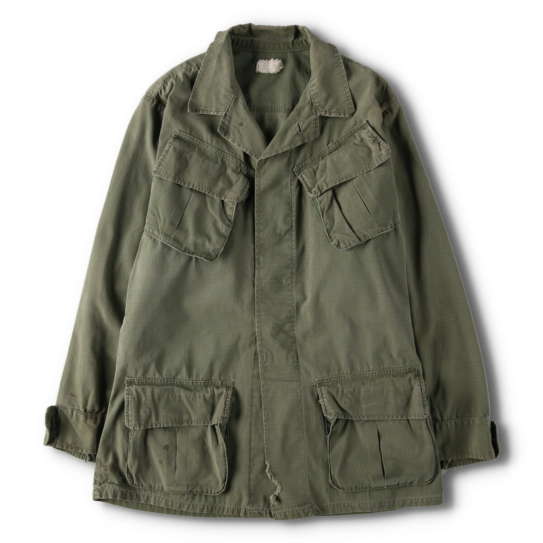 70'S US Military Jungle Fatigue 4th Military Field Jacket Made in USA SMALL-LONG Men's S equivalent /evb006123